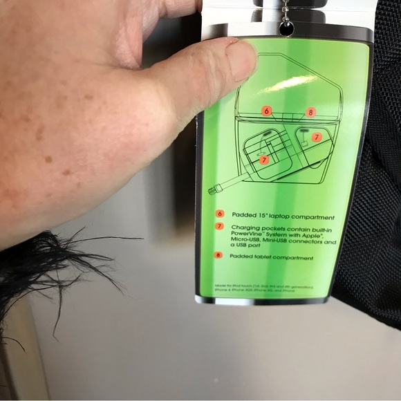 Ful Powerbag Black Messenger Laptop Bag New with Tags - Picture 10 of 13